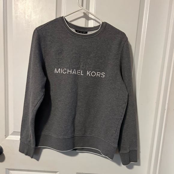 Michael Kors crewneck sweatshirt Ash, gray and white Kors logo sweatshirt Large - Picture 2 of 7